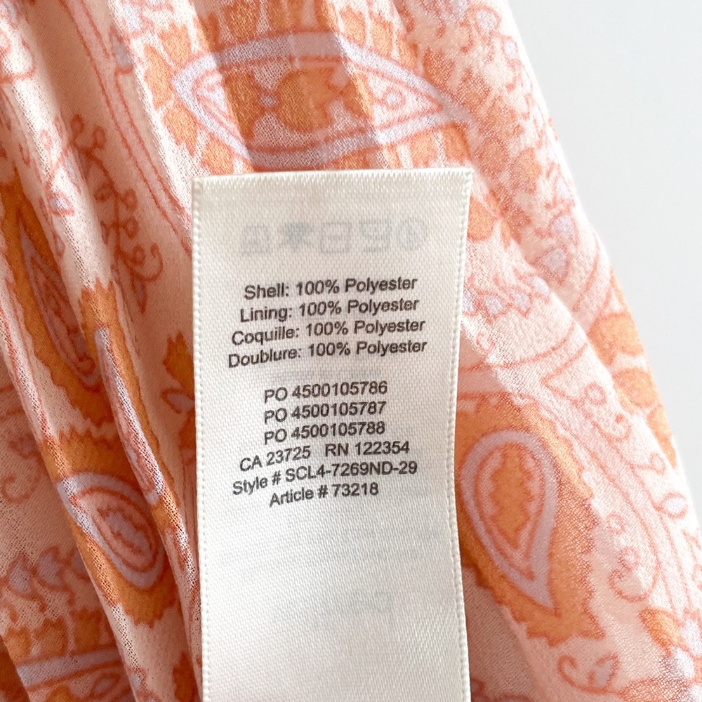 Aritzia Peach Paisley Twirl Skirt - Picture 11 of 14